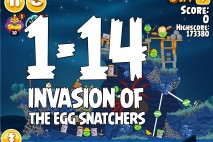 Angry Birds Seasons Invasion of the Egg Snatchers Level 1-14 Walkthrough