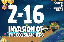 Angry Birds Seasons Invasion of the Egg Snatchers Level 2-16 Walkthrough