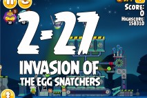 Angry Birds Seasons Invasion of the Egg Snatchers Level 2-27 Walkthrough