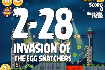 Angry Birds Seasons Invasion of the Egg Snatchers Level 2-28 Walkthrough