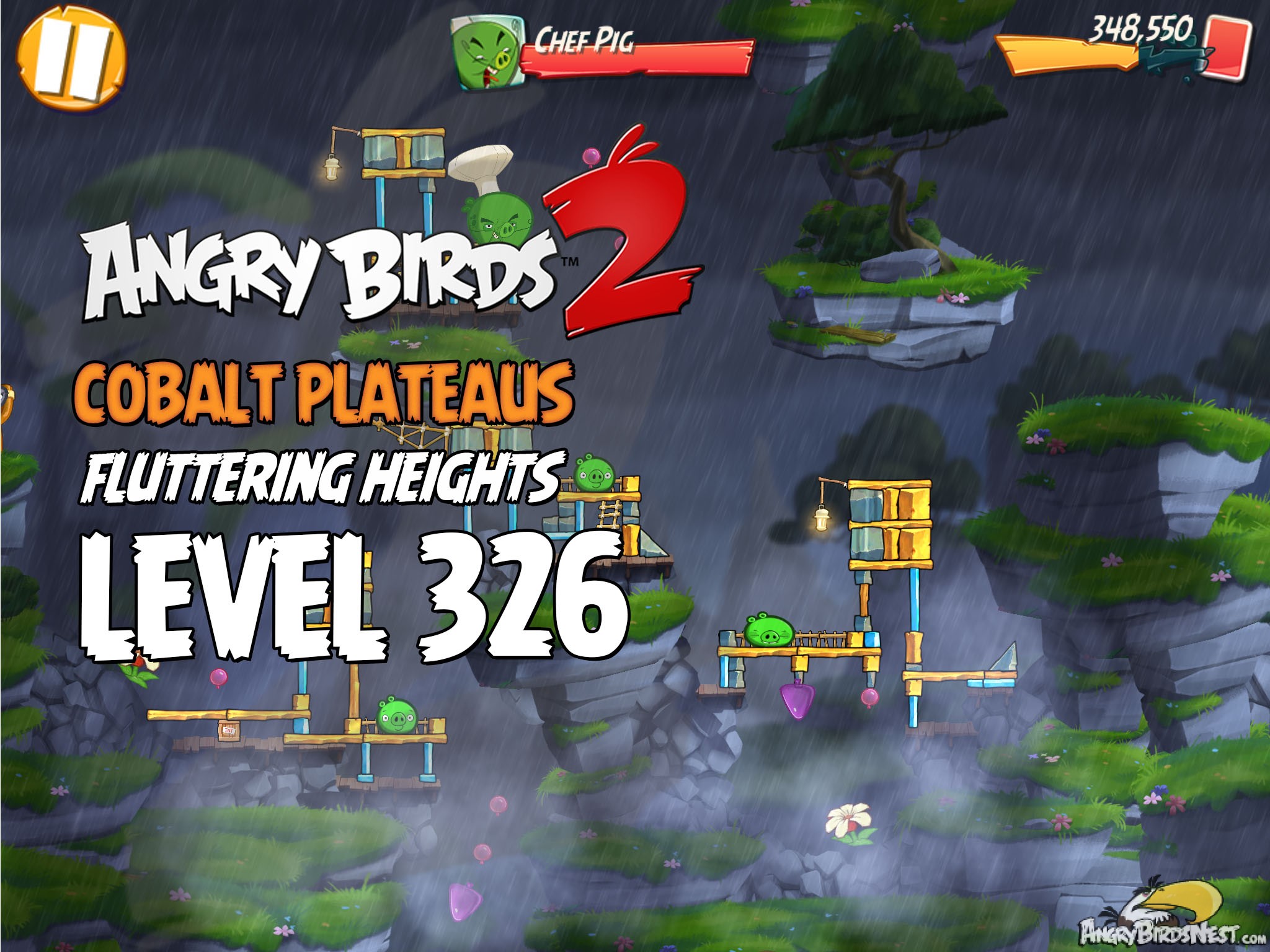 Angry Birds 2 Level 326 Cobalt Plateaus Fluttering Heights Image