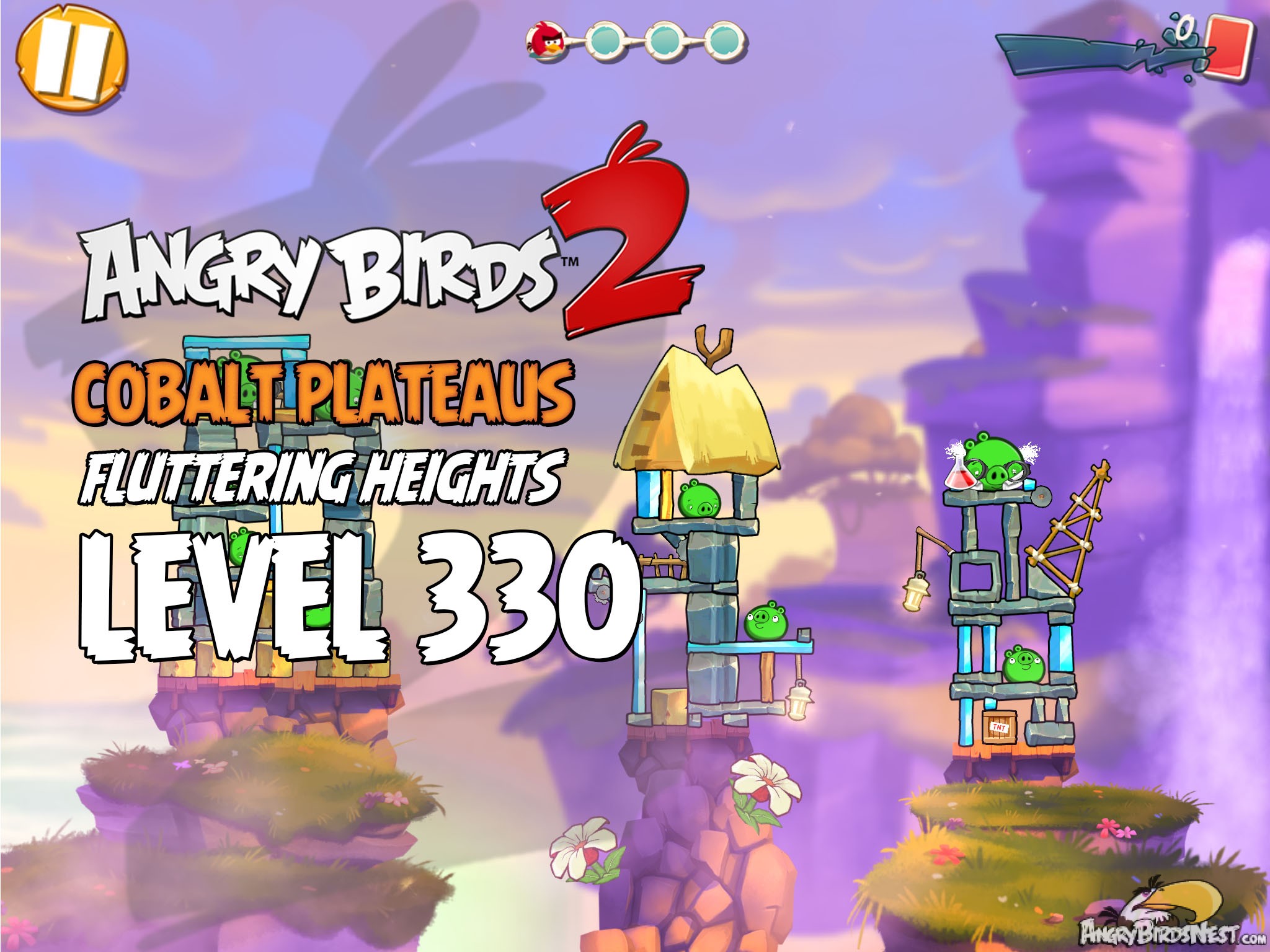 Angry Birds 2 Level 330 Cobalt Plateaus Fluttering Heights Image