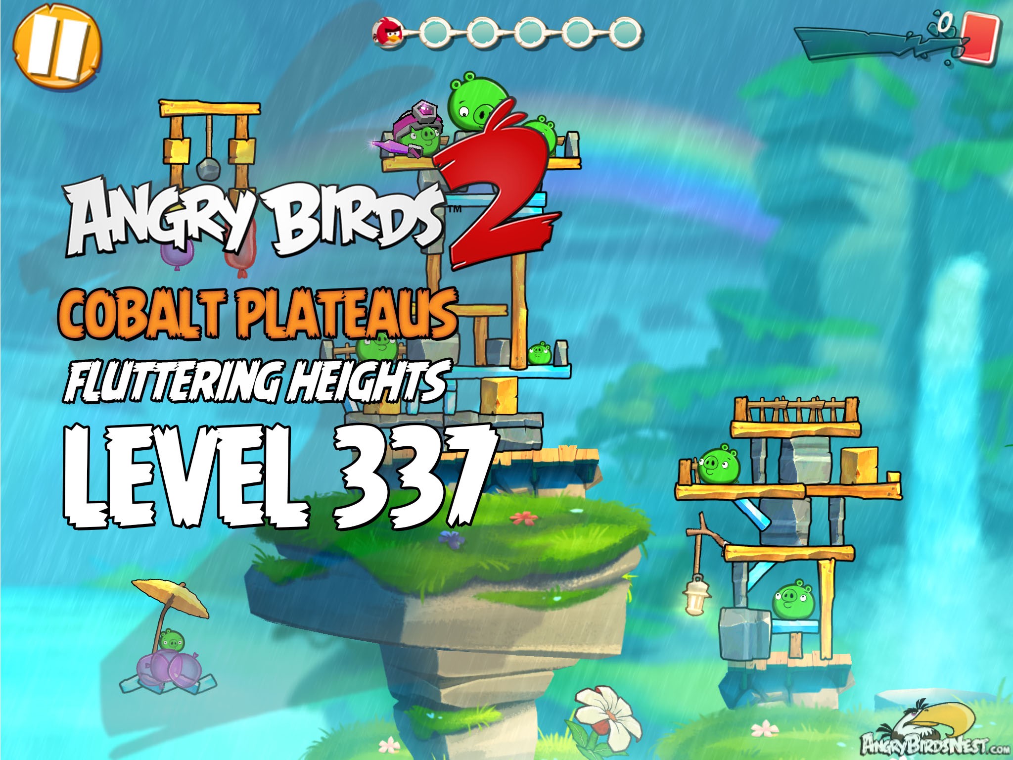 Angry Birds 2 Level 337 Cobalt Plateaus Fluttering Heights Image