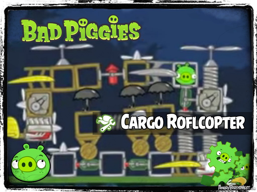 Bad Piggies 23 - Pigineering Cargo Roflcopter Vehicle Airdrop