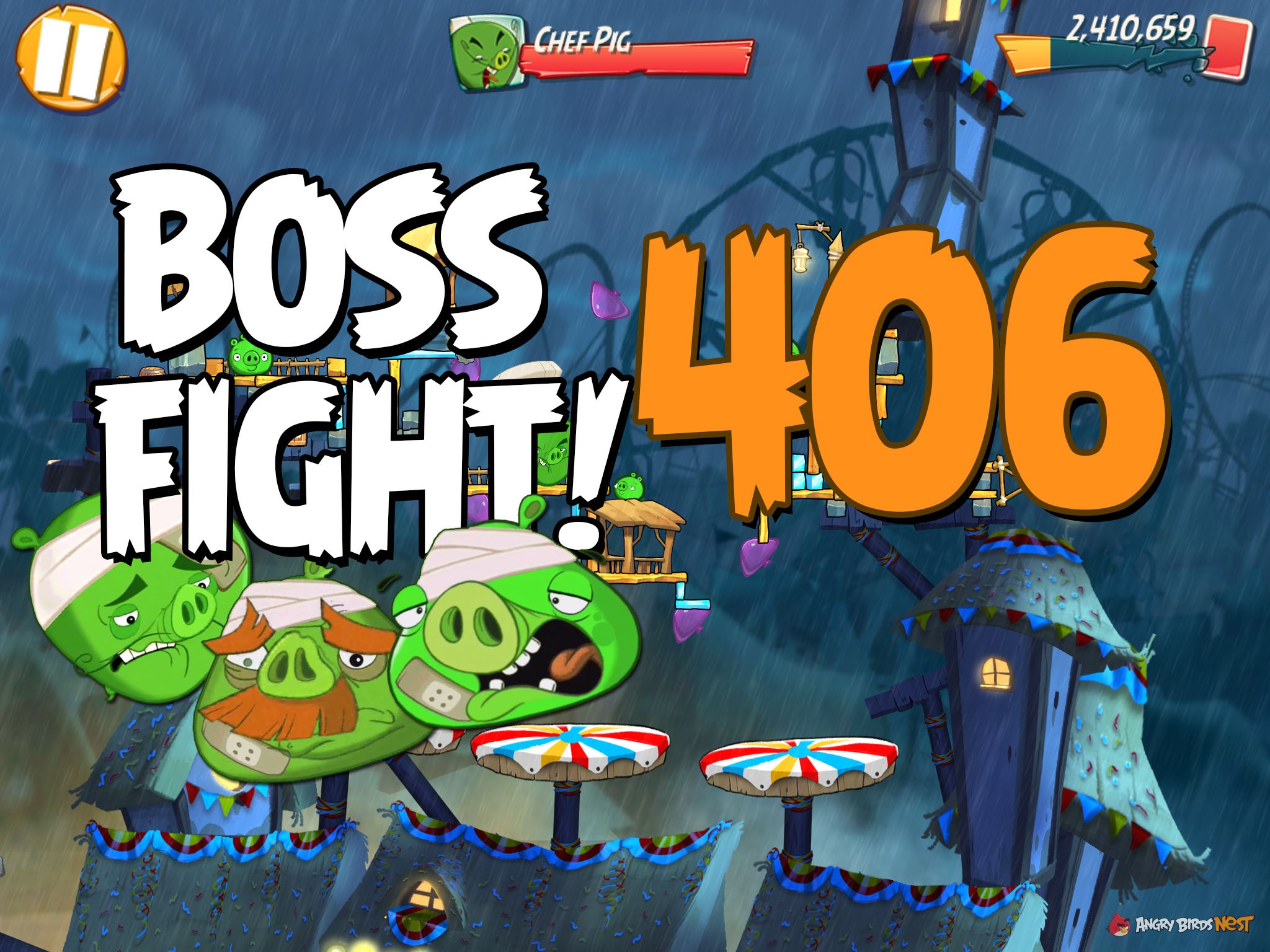 Angry Birds 2 Boss Fight Level 406 Walkthrough Pig City Ham Francisco Angrybirdsnest Com Angrybirdsnest