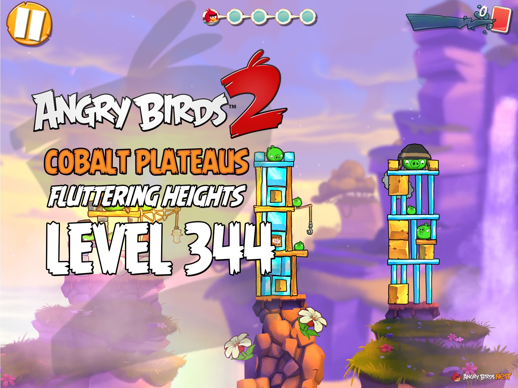 Angry Birds 2 Cobalt Plateaus Fluttering Heights Level 344