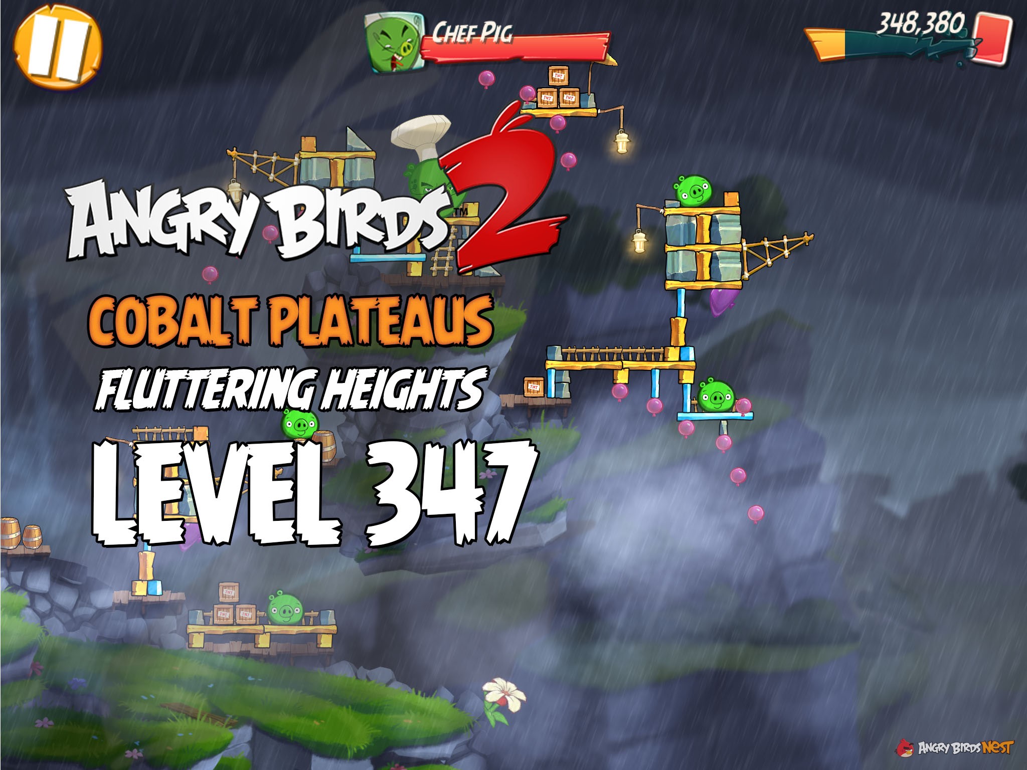 Angry Birds 2 Cobalt Plateaus Fluttering Heights Level 347