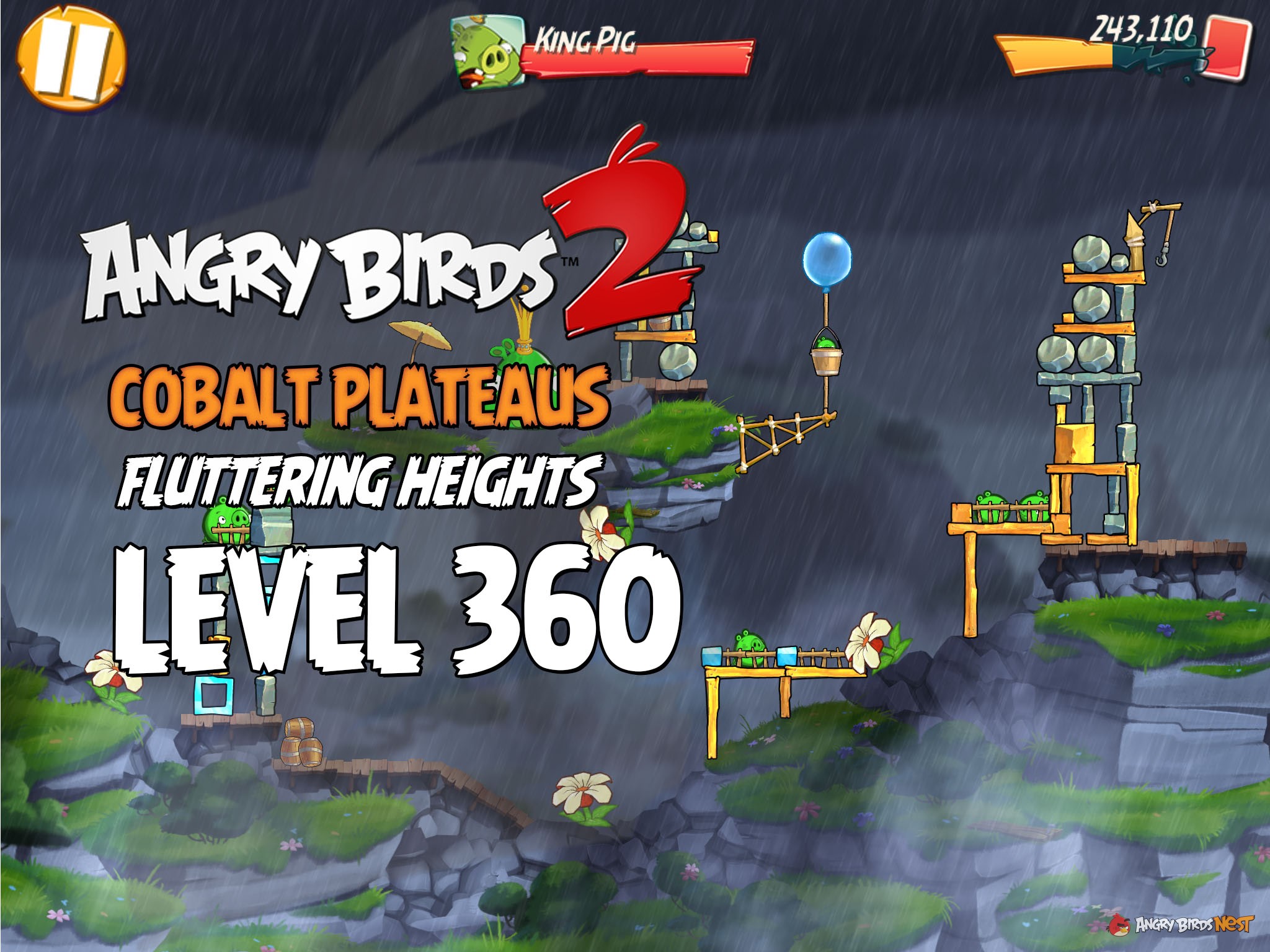 Angry Birds 2 Cobalt Plateaus Fluttering Heights Level 360