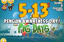 Angry Birds Seasons The Pig Days Level 5-13 Walkthrough | Penguin Awareness Day!