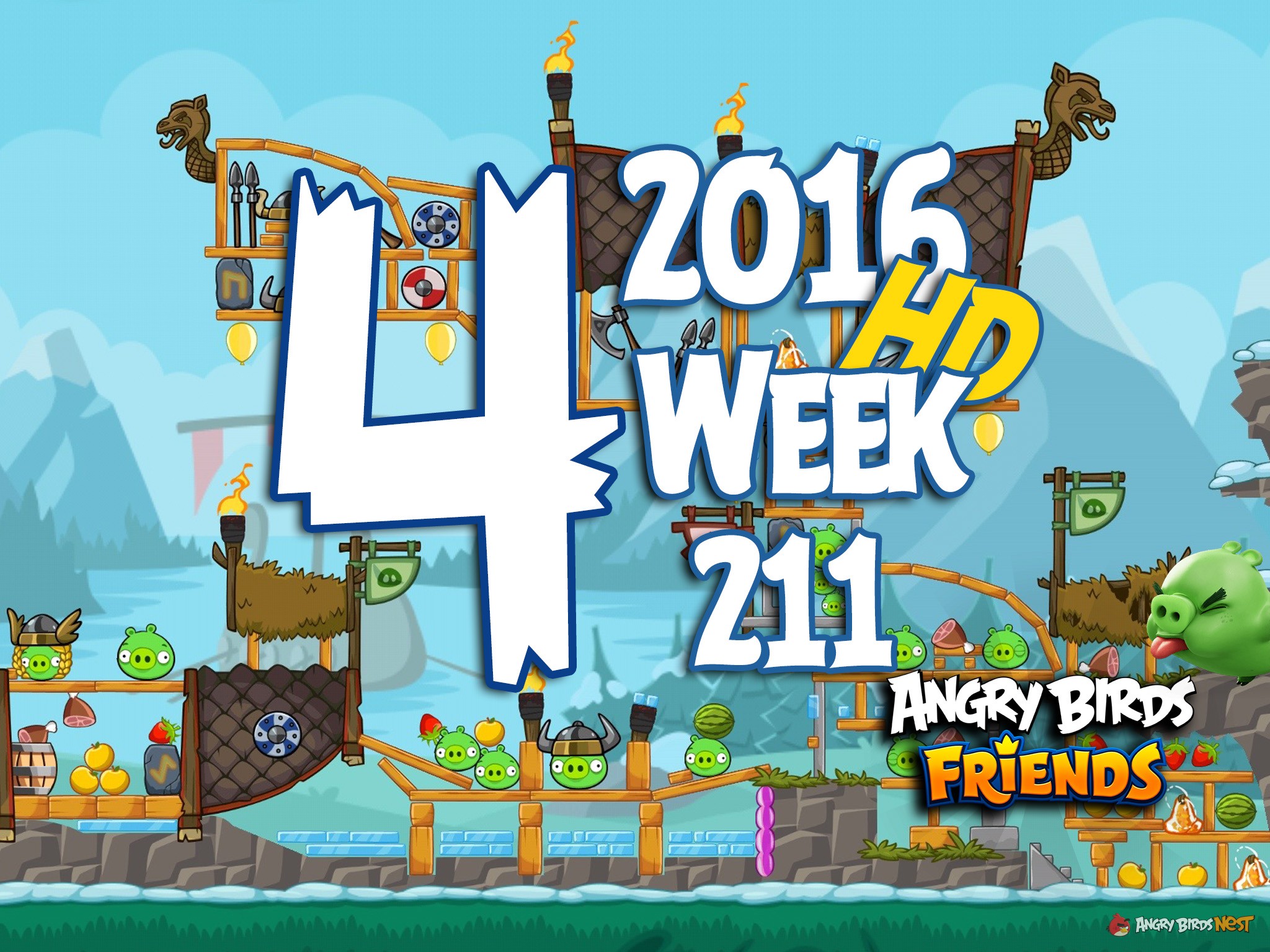 angry birds with friends tournament amusement pork level 4 week 458
