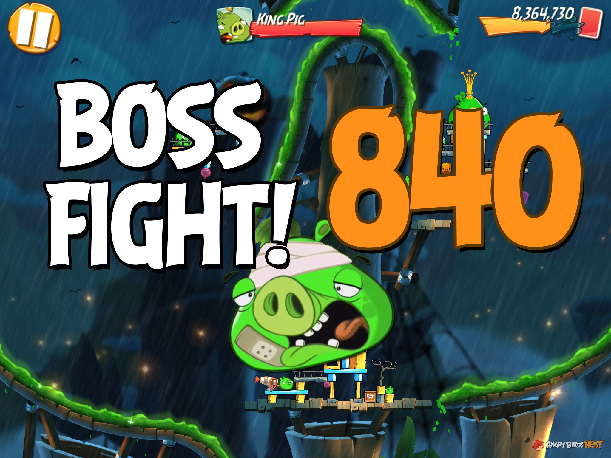 angry-birds-2-boss-fight-level-840-walkthrough-bamboo-forest-snout-slough-angrybirdsnest