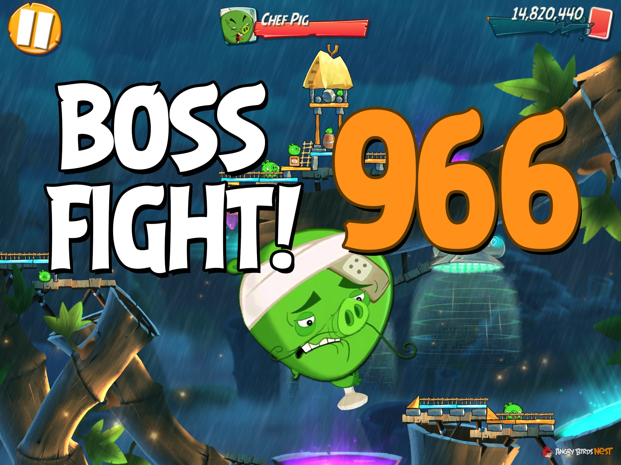 Angry Birds 2 Boss Fight Level 966 Walkthrough Bamboo Forest Central Pork Angrybirdsnest