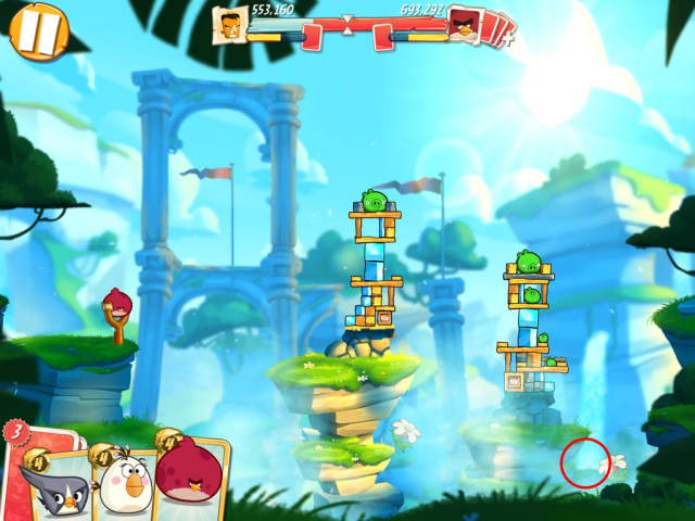 Angry Birds 2 unreachable area