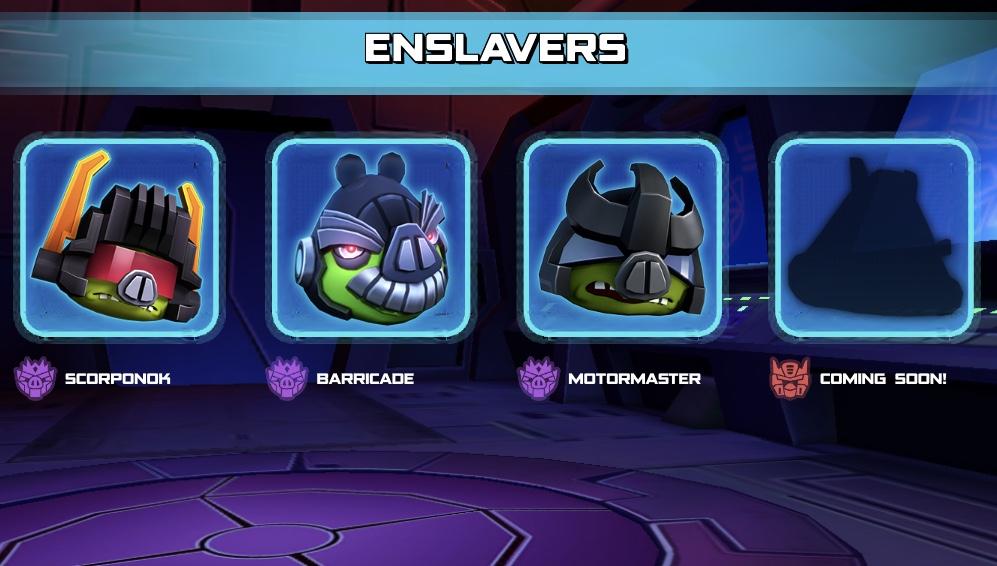 transformers angry birds all characters