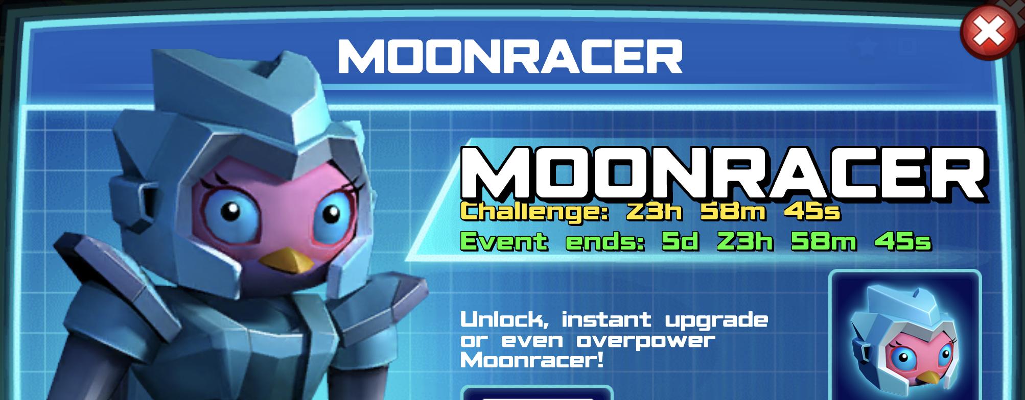 The event banner for Moonracer