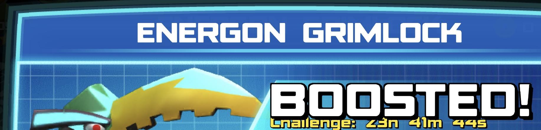 The event banner for Energon Grimlock