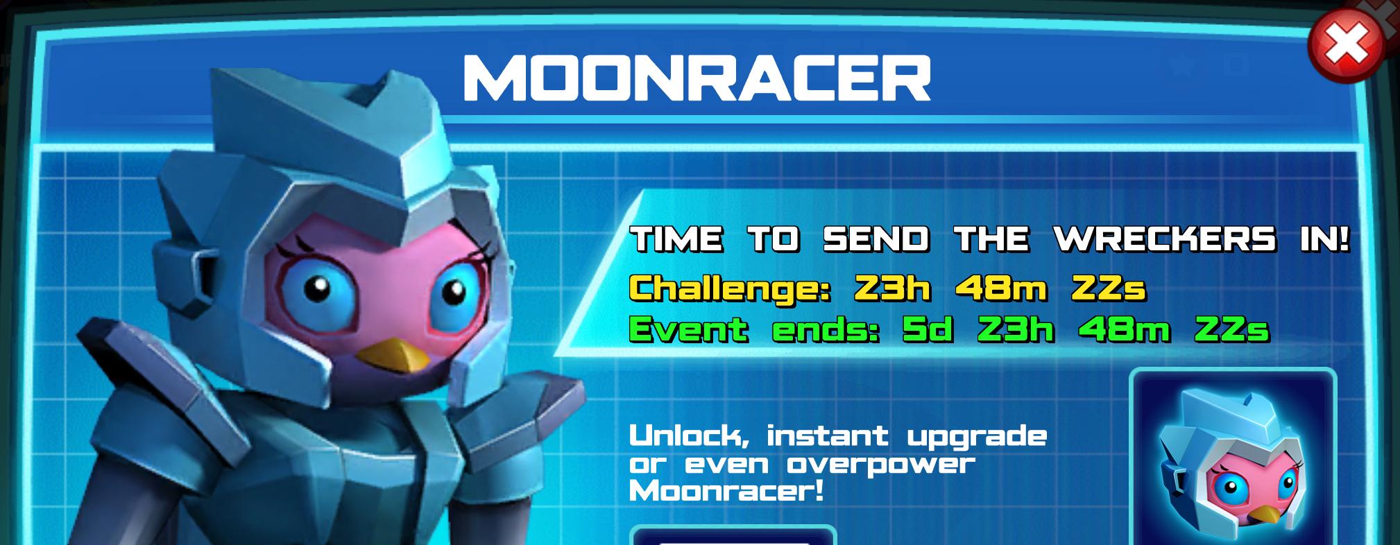 (Part of) The event banner for Moonracer