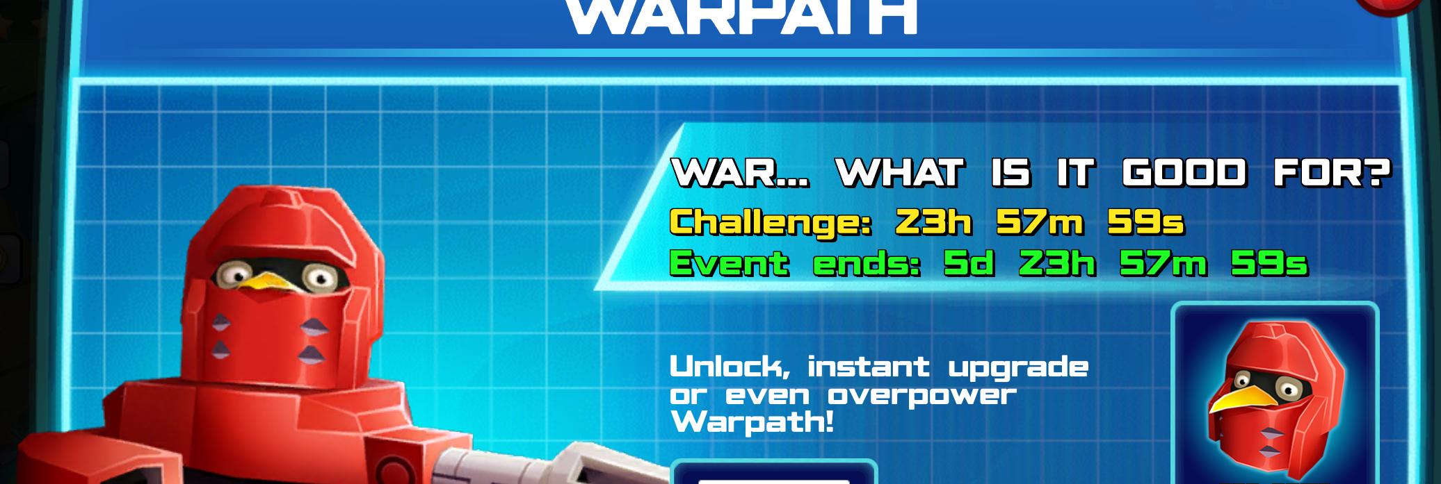 (Part of) The event banner for Warpath
