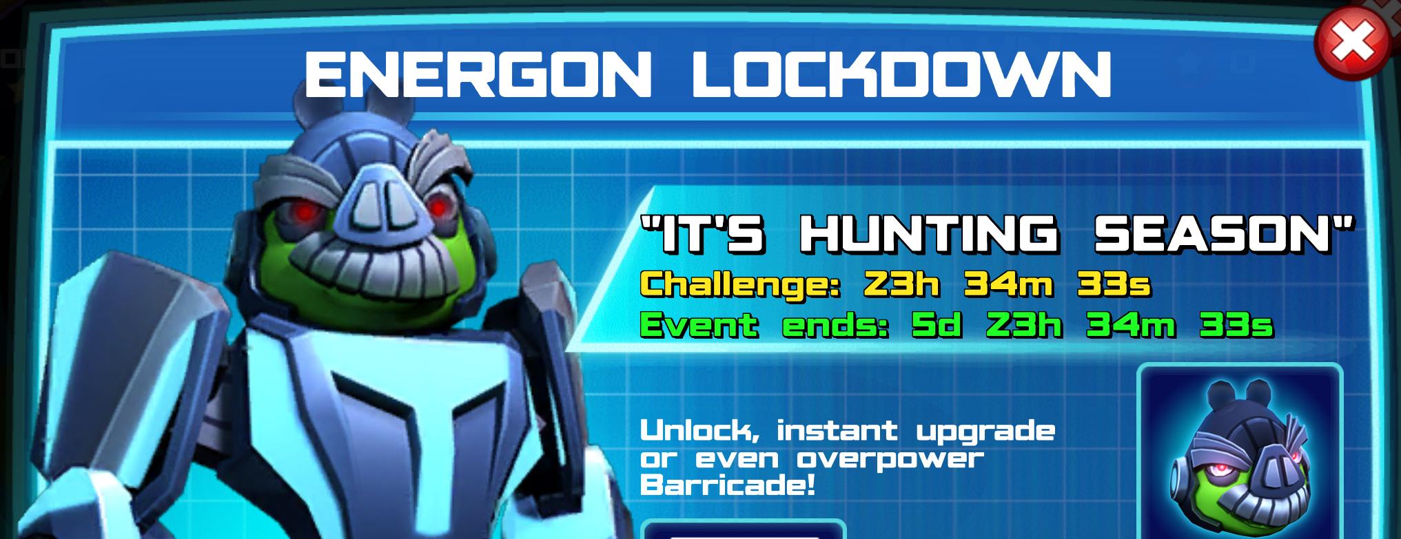 (Part of) The event banner for Energon Lockdown