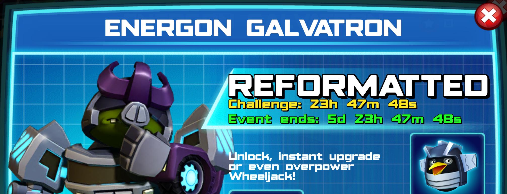 (Part of) The event banner for Energon Galvatron